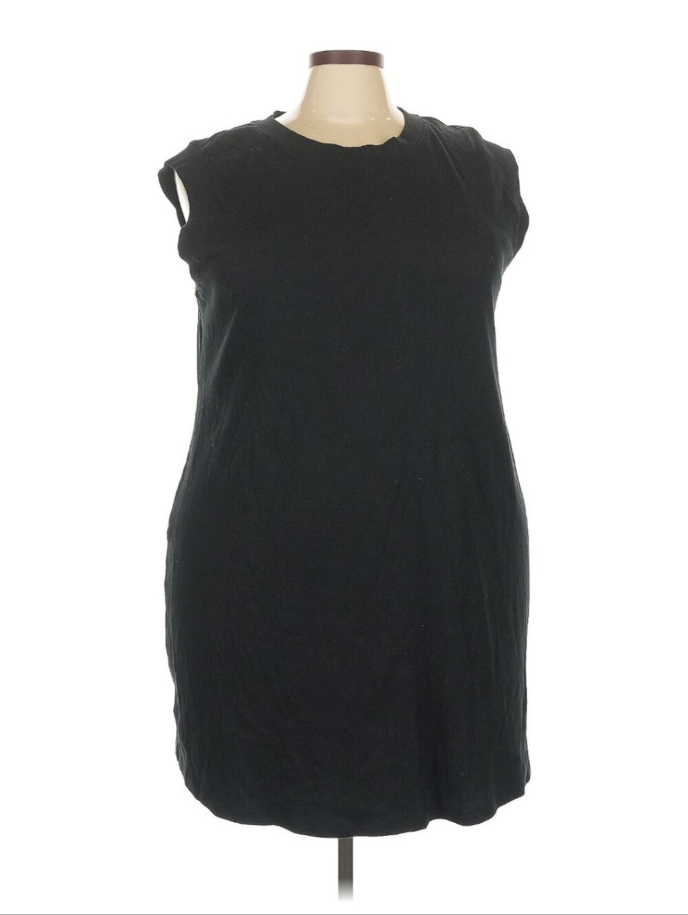 a new day Black Crewneck Sleeveless Ribbed Dress
